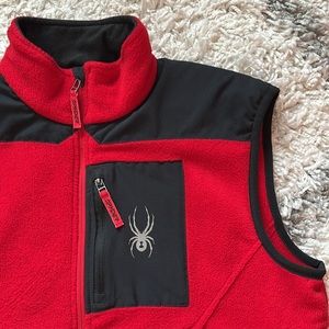 Men’s Spyder Red Fleece Vest Size L